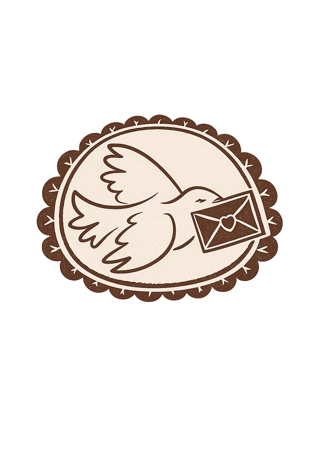 toldbyluca Logo — Taube mit Brief